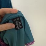 Betsey Johnson Betsy Johnson Vintage Y2K Green Velvet Slip Dress Purple Lace Sequin Trim Size 2 Photo 4