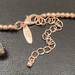 Ny Collection NY Signed Smoky Quartz Briolette Cut Teardrop Rose Gold-tone Beaded 18” Necklace Photo 11