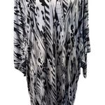 Natori Komono Black and White Midi Dress Slip On Size Medium Photo 0