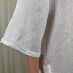 ZARA  Cuff Sleeves Oversized 100% Linen Tunic Blouse Shirt Top Size SM Photo 10
