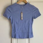 SKIMS NWT  Cotton Rib T-Shirt in Blue Violet, Size Small Photo 0