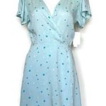 Abound  wrap mini dress XSMALL Blue short Sleeve Photo 0