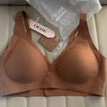 Seamless Tan Bra Stretchy No underwire size small Photo 0