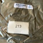 Arizona Jeans Arizona Jean Company Green Puff Sleeve Peplum Blouse Photo 12