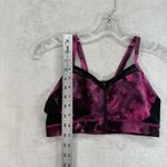 Lululemon  Sweaty Endeavor Sports Bra Zip Front Medium Impact Pink Black Size‎ 6 Photo 3