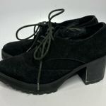 Jeffrey Campbell Havanas last KIDDO black suede block heel Oxford shoes size 7.5 Photo 5