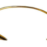 Stella & Dot  Gold tone feather open Cuff Bangle bracelet Photo 0