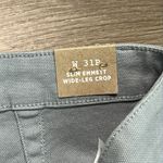 Madewell 18” Slim Emmet High Rise Wide Leg Crop Pants Light Blue Size 31P Photo 13