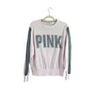 PINK - Victoria's Secret Women's  Pink Gray Glitter Logo Sweatshirt S Photo 1