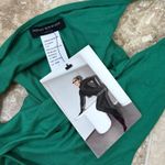 Naked Wardrobe  Crop Top One Shoulder Asymmetrical Green Stretchy Knit Large NWT Photo 6