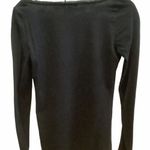 Banana Republic black long sleeve crew neck top silk bow detailing size XS Photo 1