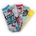 Hello Kitty  Womens No Show Socks Sanrio Cute Nerdy Girly Gift Colorful Striped Photo 0