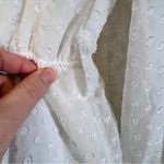 LIONESS  White Swiss Dot Tiered Mini Dress Womens S Boho Fairy Cottage Core Bride Photo 4
