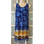 Vintage 90s Corona Beer Dress Women Sleeveless Hawaiian Swim Coverup Dress Size Blue Size M Photo 1