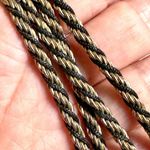 Trifari vintage goldtone and black rope twisted necklace Photo 4