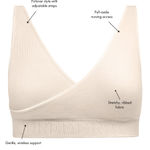 Kindred Bravely Cream Stone Wireless Crossover Nursing Bra Medium Photo 0