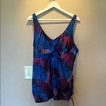 New Hanna Nikole Women’s Tankini Swim Top Size 22W NWT Blue Photo 1