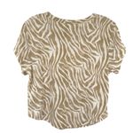 Old Navy  Ultra Lite Tan Zebra Print Ribbed Crop Top Photo 2