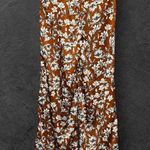 La Ligne x Target Floral Wide Leg Trousers Brown Printed Satin Pull-On Pants Photo 1