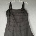 Vtg Tessuto Womens 6 Black Silk Sleeveless Dress Made in USA Side Zipper Photo 2