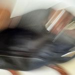 Avorio Made In Italy Black Leather Shoulder Bag Purse Handbag Tote Photo 9