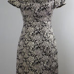 Brooks Brothers  Black and Cream Floral Midi Dress Photo 0