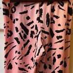Unisex Pink Rave Festival Y2K Stretchy Skinny Leg Leggings Peach Animal Print Photo 6