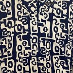 J. McLaughlin Classic sheath dress by . Dark blue & crème pattern. Photo 6