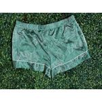 Victorias Secret Satin Banana Leaf Tank and Shorts Set Size Medium Green Photo 5