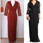 Diane Von Furstenberg DVF Burgundy Lace Wrap Maxi Dress Juliana Wine Red Size 4 NEW $1568.00 Photo 13