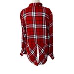Lucky Brand Red Plaid Shirt Women Top Size Medium | 62-10 Photo 1