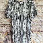 Lucy Love Women's Grey & White Tie Dye Short Sleeve V-neck Tunic Top Size M Photo 5