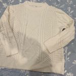 White Knit Sweater Size M Photo 2