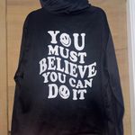 SheIn  Black Hoodie with Smiley Face Photo 2