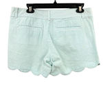 Lilly Pulitzer size 8 shorts blue white striped scalloped hem 100% cotton Photo 1