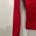 FLAWED Roam Red Blythe Off the Shoulder Sweater Size Medium $218 Photo 3