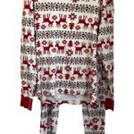 Hanna Andersson Organic Cotton Fair Isle Reindeer Holiday Pajama Set M Red Size M Photo 0