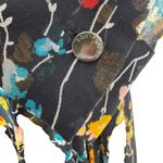 Equipment  Silk Chiffon Vivienne Wrap Effect Floral Midi Dress Black Size 8 Photo 6