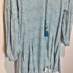 Maaji Blue & White Long Sleeve Mini Dress - size Large Photo 4