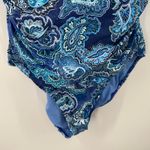 Ralph Lauren Lauren Swimsuit Size 16 One Piece Blue Paisley Underwire Swim NEW Photo 14