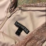 EXPRESS Sparkly Metallic Rose Gold Dress Photo 3