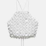 ZARA Contrasting Ruffled Top Photo 4