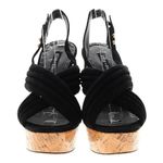 Alice + Olivia  Charlize Wedge Sling Back Cork‎ Heel Platform Sandals Photo 1