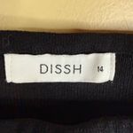 DISSH Ribbed Knit Cropped‎ Tank Top Square Neck Black Size 14 Goth Rayon Nylon Photo 1