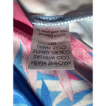 Banana Boat UPF 50 V Neck Shirt Dress Tropical Palm Print Blue Pink Size S Photo 12