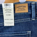 Levi's Signature Levi Strauss High Rise 3” Shorts Size 12/W31 w/5 Pockets & Bel… Photo 2