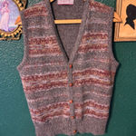 American Vintage Vintage Boston Athletic Club Printed Knjt Sweater Vest Sz Small Photo 0