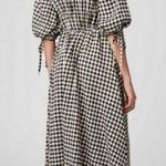 Altuzarra ππ Donrine Seersucker Gingham Midi Dress ~ Black Ivory 42 EU NWT Photo 1
