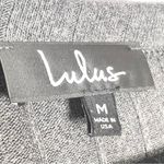 Lulus Lulu’s Dark Gray Ribbed Long Sleeve V-Neck Crop Top Size Medium Photo 4