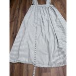A New Day Linen Blend Striped Ruffle Sleeve Midi Dress Size L Photo 6